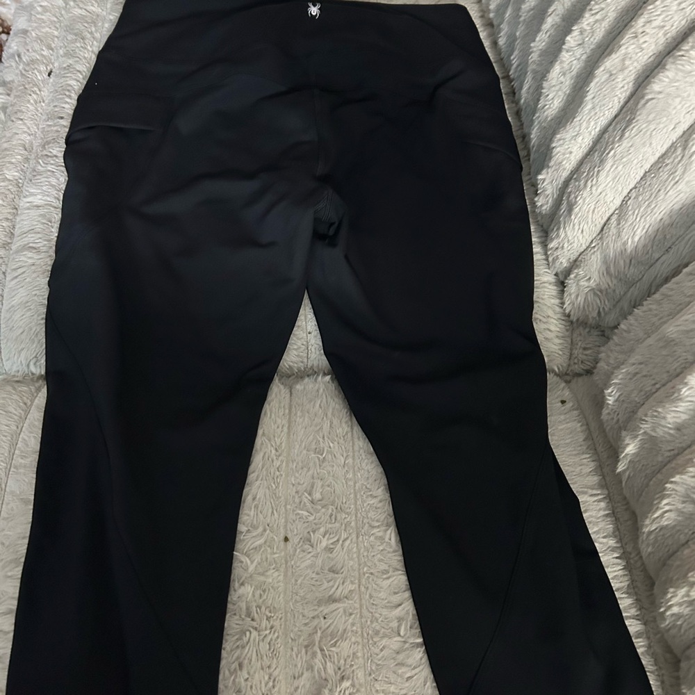 Spyder Black Track Pants Sleek Tapered Design